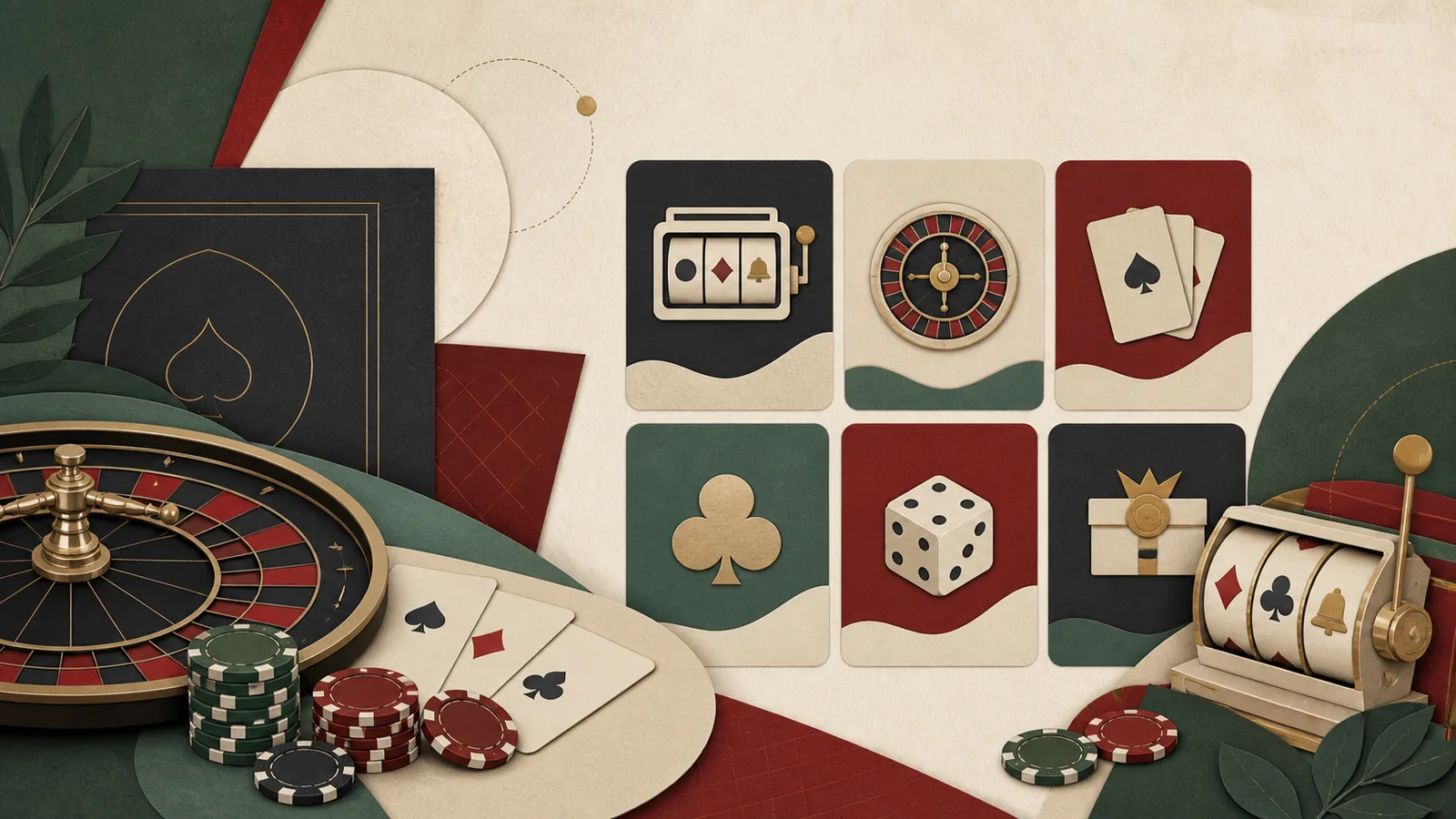 Ilustração editorial de categorias de cassino on-line